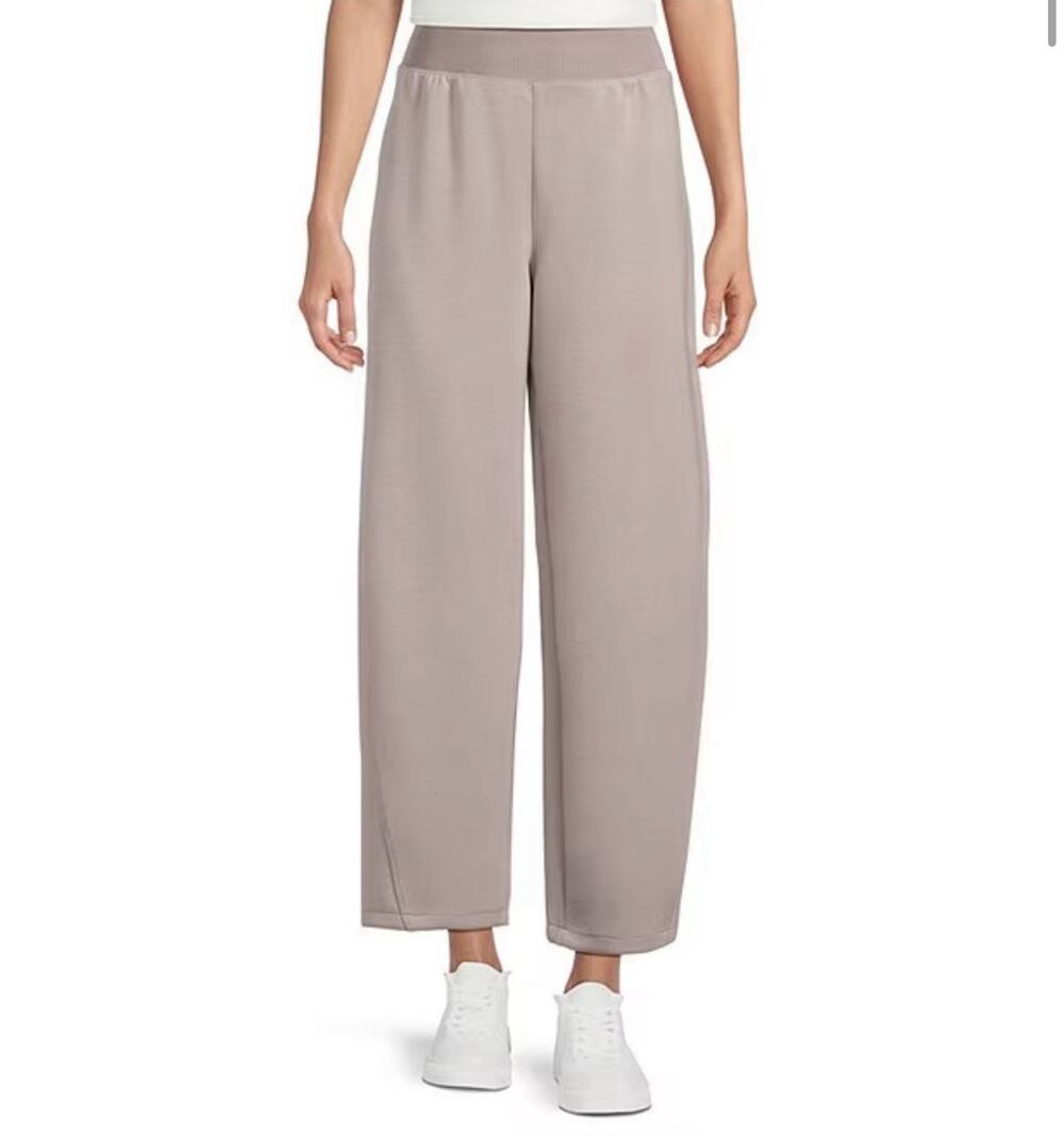 SPANX AirEssentials Luxe Coordinating Barrel Leg Pants Soft Taupe Size Medium